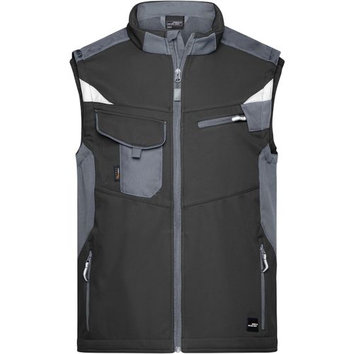 Workwear Softshell Vest - Professionelle Softshellweste mit hochwertiger Ausstattung [Gr. M] (Art.-Nr. CA970400) - Robustes, strapazierfähiges Softshellma...