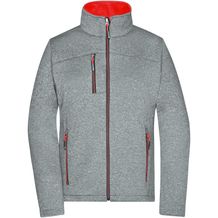Ladies' Softshell Jacket - Softshell-Jacke in Melange-Optik [Gr. XS] (dark-melange/red) (Art.-Nr. CA975403)