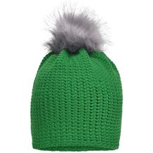 Fine Crocheted Beanie - Häkelmütze mit Pompon [Gr. one size] (fern-green/silver) (Art.-Nr. CA978534)
