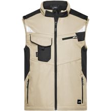 Workwear Softshell Vest - Professionelle Softshellweste mit hochwertiger Ausstattung [Gr. S] (stone/black) (Art.-Nr. CA993497)