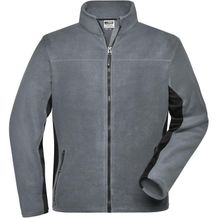 Men's Workwear Fleece Jacket - Strapazierfähige Fleece Jacke im Materialmix [Gr. L] (carbon/black) (Art.-Nr. CA994268)