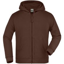 Hooded Jacket Junior - Klassische Kapuzenjacke aus hochwertiger French-Terry-Qualität [Gr. S] (Brown) (Art.-Nr. CA997234)