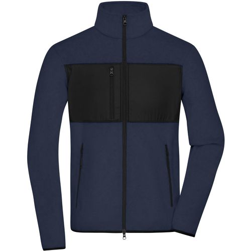 Men's Fleece Jacket - Fleecejacke im Materialmix [Gr. S] (Art.-Nr. CA998085) - Klassischer, weicher und pflegeleichter...