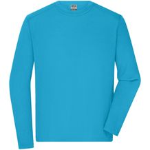 Men's Workwear-Longsleeve-T - Strapazierfähiges und pflegeleichtes Langarm Shirt [Gr. 5XL] (Turquoise) (Art.-Nr. CA999709)