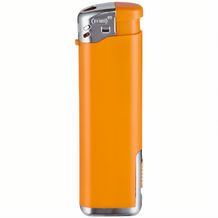 TOM® Elektronik-Feuerzeug EB-52 LED, nachfüllbar (Vollfarbe orange) (Art.-Nr. CA240952)
