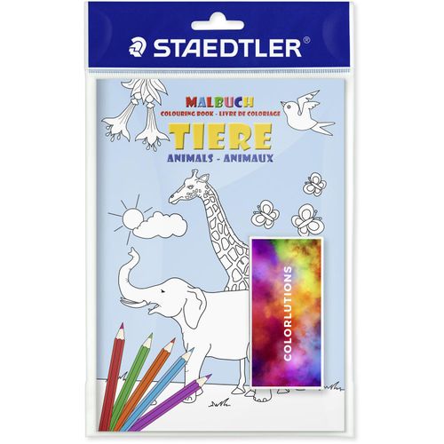 STAEDTLER Malbuch-Set DIN A5 "Tiere" (Art.-Nr. CA423454) - liebevoll gestaltetes Malbuch zum...