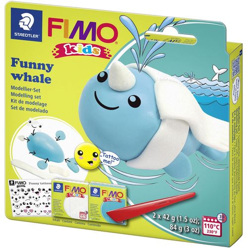 STAEDTLER FIMO kids Modellierset "funny kits" (Art.-Nr. CA423856) - Modellierset mit 2 FIMO kids Blöcke...