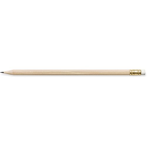 STAEDTLER Bleistift hexagonal mit Radiertip, natur (Art.-Nr. CA567502) - naturbelassener Bleistift aus zertifizie...