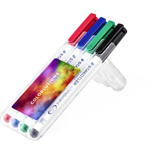 STAEDTLER Lumocolor whiteboard pen, Box mit 4 Stiften (Art.-Nr. CA676252) - Whiteboard Marker im Stiftformat,...