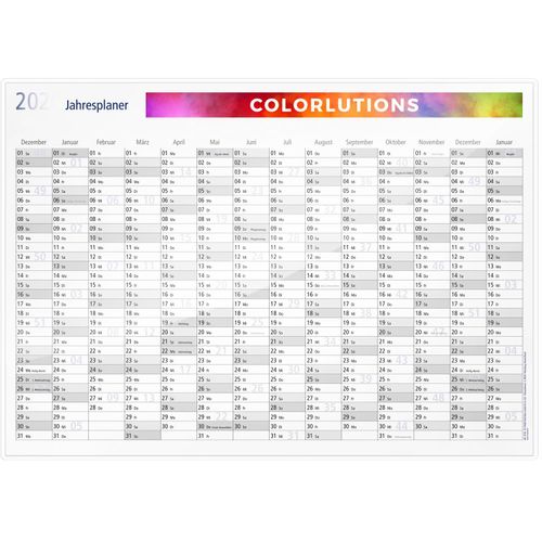 STAEDTLER Lumocolor Jahresplaner Set (Art.-Nr. CA817546) - wiederbeschreibbarer Jahresplaner, 14...