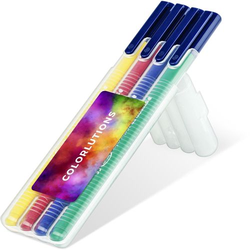 STAEDTLER triplus color, Box mit 4 Stiften (Art.-Nr. CA904004) - Fasermaler mit stabiler, eindrucksichere...