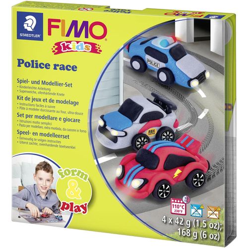 STAEDTLER FIMO kids Modellierset "form&play" (Art.-Nr. CA917336) - Modellierset mit detaillierter Schritt-f...