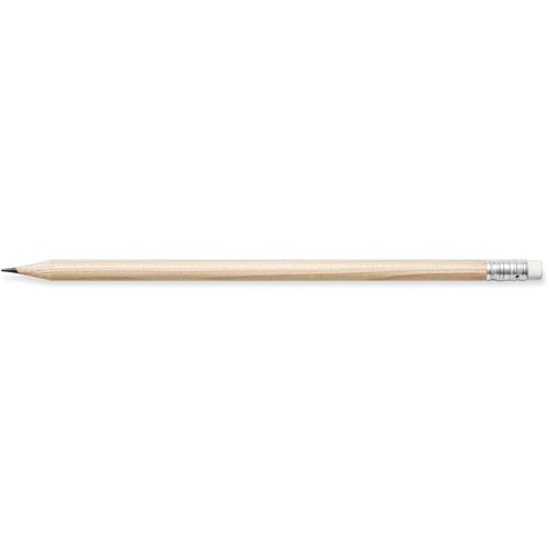 STAEDTLER Bleistift rund mit Radiertip, natur (Art.-Nr. CA947250) - naturbelassener Bleistift aus zertifizie...