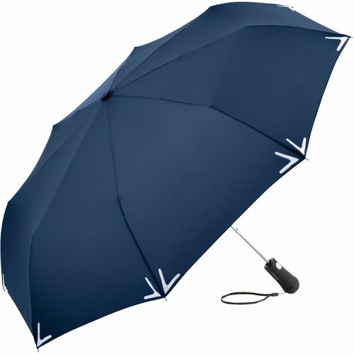 AC-Mini-Taschenschirm Safebrella® LED (Art.-Nr. CA928346) - Raffinierter Automatik-Taschenschirm /...
