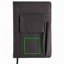 Notizbuch mit Telefontasche (schwarz) (Art.-Nr. CA017932)