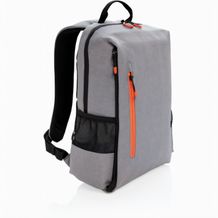 Lima 15,6" RFID & USB Laptop-Rucksack, PVC-frei (grau, orange) (Art.-Nr. CA021784)