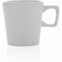 Moderne Keramik Kaffeetasse, 300ml (weiß) (Art.-Nr. CA049932)