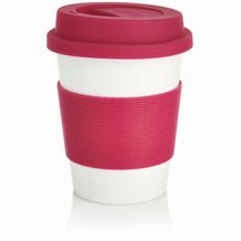 ECO PLA Kaffeebecher (rosa, weiß) (Art.-Nr. CA079553)