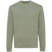 Iqoniq Denali ungefärbt. Rundhals-Sweater aus recycelter BW (heather green) (Art.-Nr. CA103697)