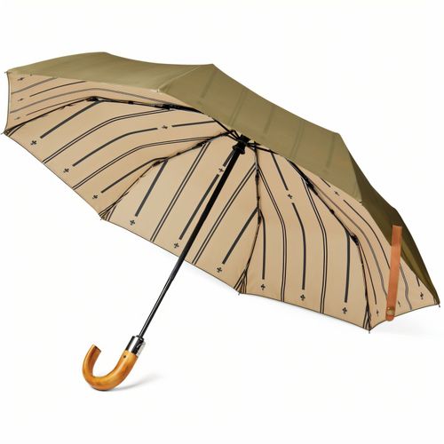 VINGA Bosler AWARE 21" faltbarer Schirm aus recyceltem PET (Art.-Nr. CA103740) - Mit diesem klassischen und unauffällige...