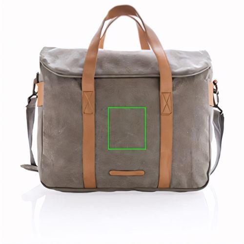 Canvas Laptop-Tasche, PVC-frei (Art.-Nr. CA106180) - Lässige Tasche aus gepolstertem Canva...