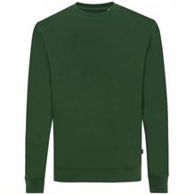 Iqoniq Zion Rundhals-Sweater aus recycelter Baumwolle (forest green) (Art.-Nr. CA117139)