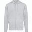 Iqoniq Abisko Zip-Kapuzenpullover aus recycelter Baumwolle (heather grey) (Art.-Nr. CA118981)