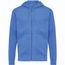 Iqoniq Abisko Zip-Kapuzenpullover aus recycelter Baumwolle (heather blue) (Art.-Nr. CA128225)