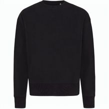 Iqoniq Kruger Relax-Rundhals-Sweater aus recycelt. Baumwolle (Schwarz) (Art.-Nr. CA132766)