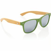Sonnenbrille aus Bambus und RCS recyceltem Kunststoff (grün) (Art.-Nr. CA153131)