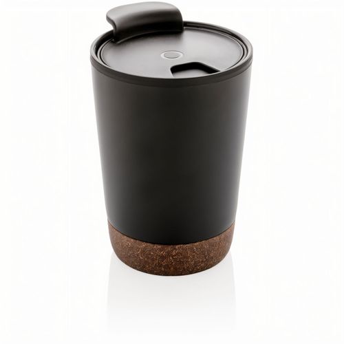 GRS rPP Edelstahl-Kaffeebecher mit Kork (Art.-Nr. CA153207) - Beginnen Sie Ihren Tag mit Ihrem Lieblin...