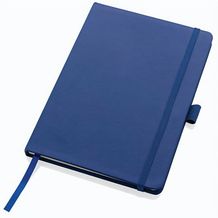 Sam A5 Notizbuch aus RCS zertifiziertem Lederfaserstoff (königsblau) (Art.-Nr. CA155131)