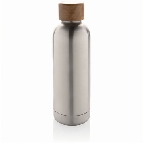 Wood Vakuumflasche aus RCS recyceltem Stainless-Steel (Art.-Nr. CA164191) - Die doppelwandige Wood RCS-Vakuumflasche...