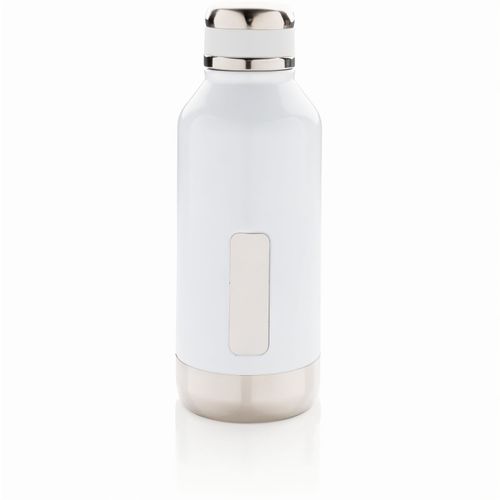 Auslaufsichere Vakuumflasche mit Logoplatte (Art.-Nr. CA173239) - Diese auslaufsichere Vakuumflasche mit...