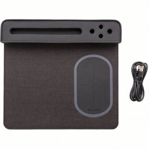 Air Mousepad mit 5W Wireless Charger und USB (Art.-Nr. CA175925) - Laden Sie Ihr Smartphone per Kabel auf...