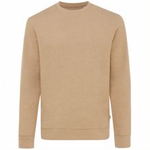 Iqoniq Denali ungefärbt. Rundhals-Sweater aus recycelter BW (heather brown) (Art.-Nr. CA214535)