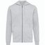 Iqoniq Abisko Zip-Kapuzenpullover aus recycelter Baumwolle (heather grey) (Art.-Nr. CA216359)