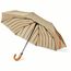VINGA Bosler AWARE 21" faltbarer Schirm aus recyceltem PET (Greige) (Art.-Nr. CA222189)