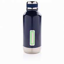 Auslaufsichere Vakuumflasche mit Logoplatte (blau) (Art.-Nr. CA227603)