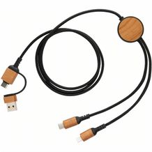 Ohio 6-in-1-Kabel aus RCS zertifiziert recyceltem Kunststoff (Schwarz) (Art.-Nr. CA229575)
