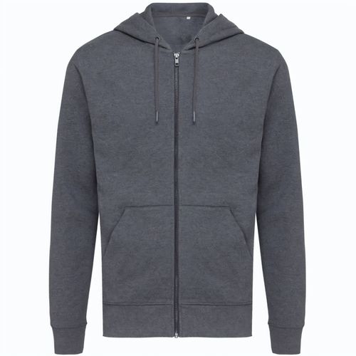 Iqoniq Abisko Zip-Kapuzenpullover aus recycelter Baumwolle (Art.-Nr. CA229646) - Unisex-Kapuzenpulli mit Modern-Fit...