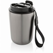 Cuppa Vakuumbecher aus RCS-Stahl mit Umhängeband (silber) (Art.-Nr. CA240280)