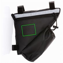 High-Visibility Fahrradtasche mit Flaschenhalter (schwarz) (Art.-Nr. CA247645)