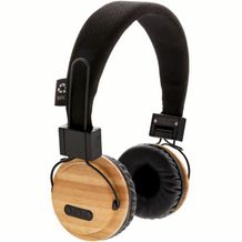 ECO Bambus kabelloser Kopfhörer (braun, schwarz) (Art.-Nr. CA248511)