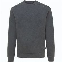 Iqoniq Denali ungefärbt. Rundhals-Sweater aus recycelter BW (ungefärbtes Anthrazit) (Art.-Nr. CA256365)
