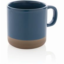 Becher aus glasiertem Keramik, 360ml (blau) (Art.-Nr. CA267481)