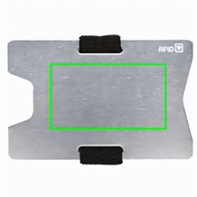 RFID Anti-Skimming Kartenhalter aus Aluminium (silber / schwarz) (Art.-Nr. CA277594)