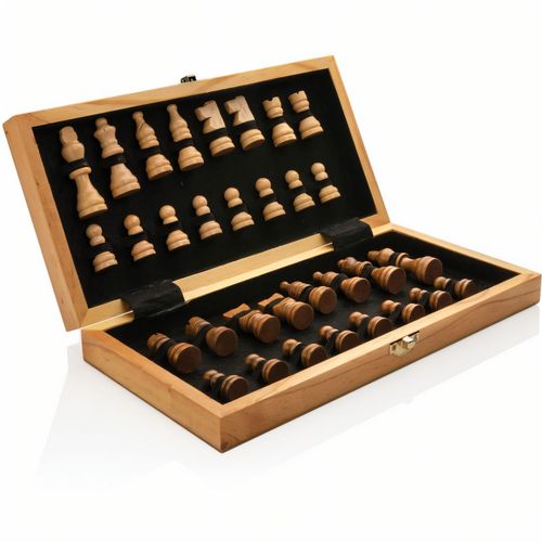 Faltbares Schachspiel aus Holz (Art.-Nr. CA282534) - Spielen Sie dieses großartigste un...