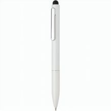 Kymi Stift mit Stylus aus RCS recyceltem Aluminum (weiß) (Art.-Nr. CA294390)