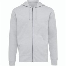 Iqoniq Abisko Zip-Kapuzenpullover aus recycelter Baumwolle (heather grey) (Art.-Nr. CA302326)